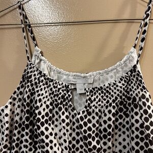Old Navy Brown & White Polka Dot Spaghetti Strap Top